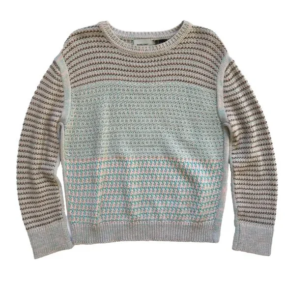 Rachel Comey Prescot Sweater Womens Small Blue Pink Crew Neck Alpaca Cotton Knit - Picture 10 of 10